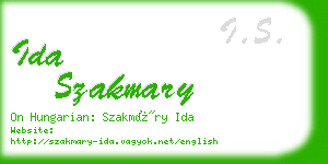 ida szakmary business card